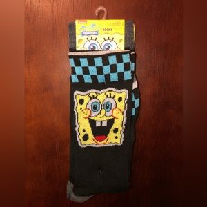 SPONGEBOB SQUAREPANTS NOVELTY CREW SOCKS NWT MEN’S SHOE SIZE 6-12